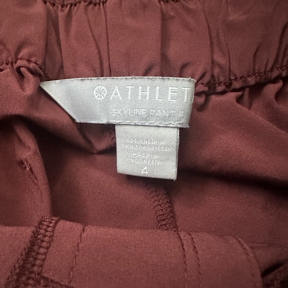Athleta Skyline Pant II Paper Bag Waist Belted Ankle Red Size 6 High Rise - Picture 5 of 7